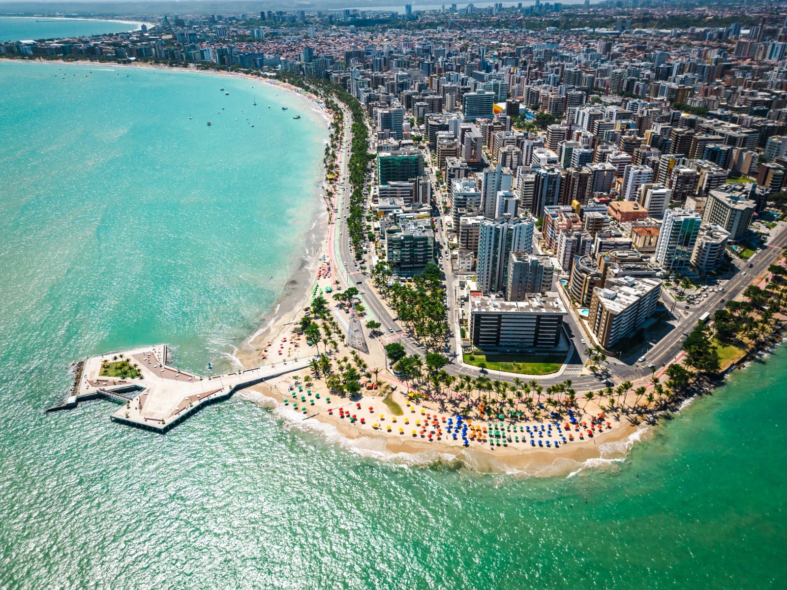 Fundo da praia de Maceió